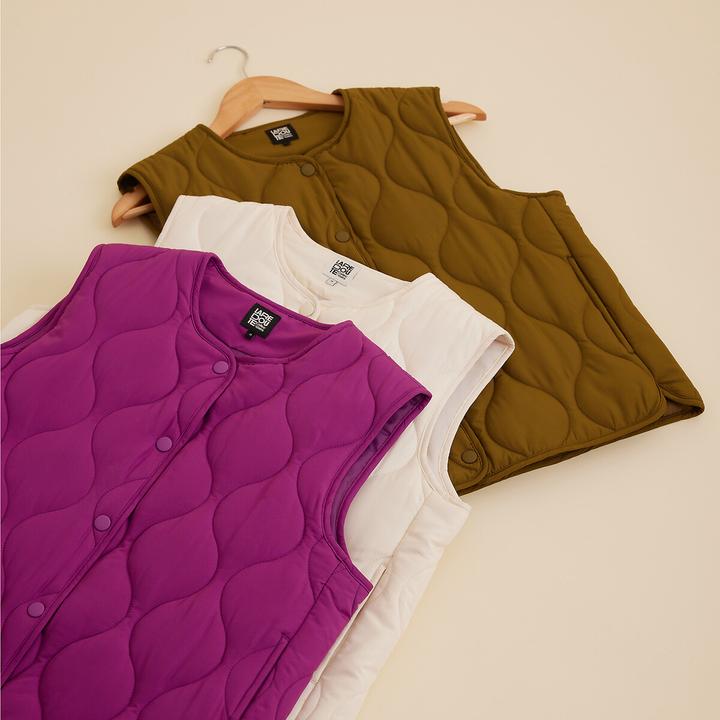 Produktbild La Redoute Collections Steppgilet mit Druckknöpfen (44)