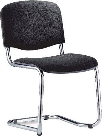 Produktbild Nowy Styl Besucherstuhl Iso Swing Chrom Schwarz 2 Stück Stoffbezug C-Fuss