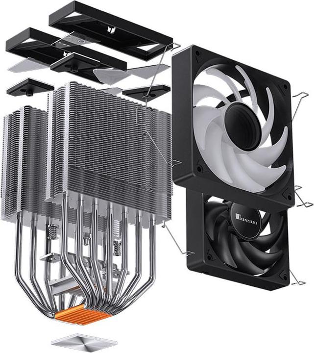 Actual product image Jonsbo CR-3000 CPU Cooler Dual Tower, ARGB - 2x 120 mm, black