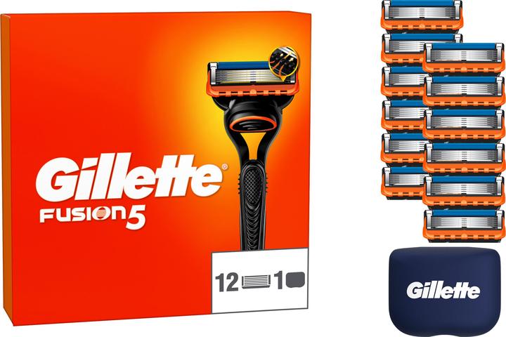Actual product image Gillette Fusion5 Systemklingen 12er + Reiseschutzkappe - Online Versandvariante (12 x)