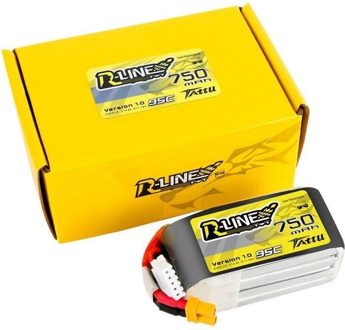 Produktbild Tattu R-Line 750mAh 14.8V 95C 4S1P JST-XHR Battery (14.80 V, 750 mAh)