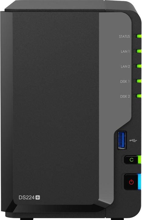 Actual product image Synology DS224+ (2 x 12 TB, Synology HAT 53xx)