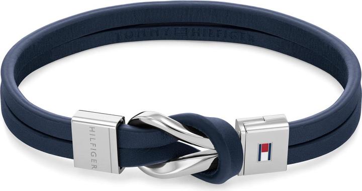Tommy Hilfiger Braided Knot Armband (19 cm, Leder, Edelstahl)