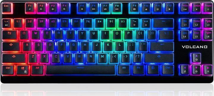 Image du produit Modecom VOLCANO LANPARTY RGB PUDDING EDITION Clavier de jeu blanc Bleu US (US, Filaire)