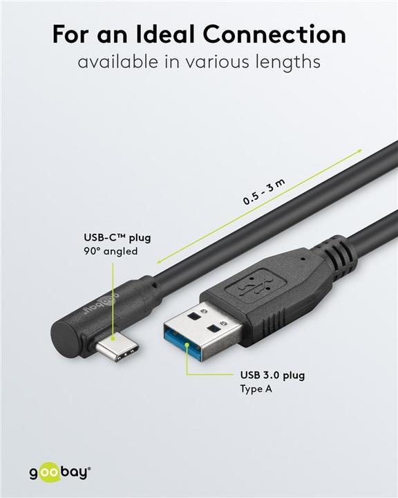 Produktbild Goobay USB C — USB A (0.50 m, USB 3.2)