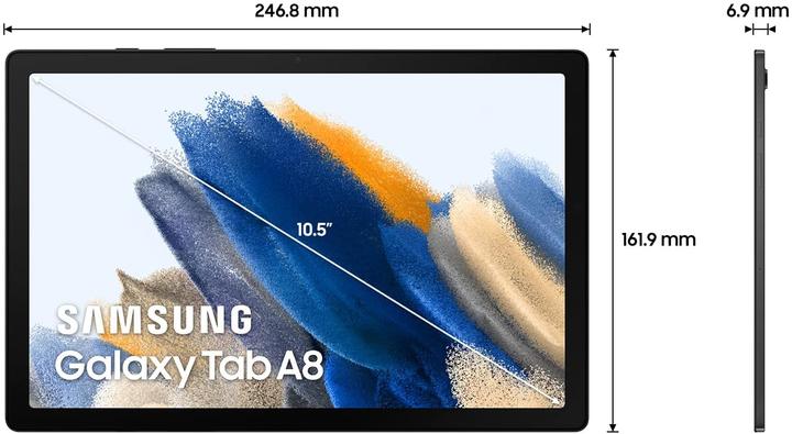 Productafbeelding Samsung Galaxy Tab A8 (Alleen WLAN, 10.50", 32 GB, Grijs)