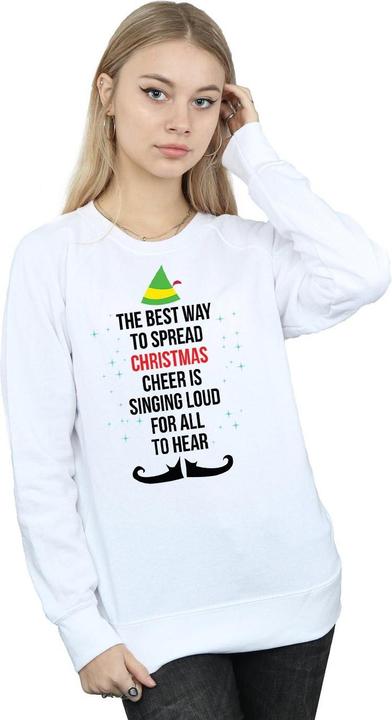 Elf Christmas Cheer Text Sweatshirt (L)