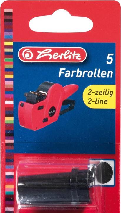 Produktbild Herlitz Farbrolle für Preisauszeichner 2-zeilig, 5 Stück