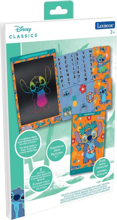Actual product image Lexibook Stitch 11’’ E-ink Drawing Tablet with stencils (CRT10D)