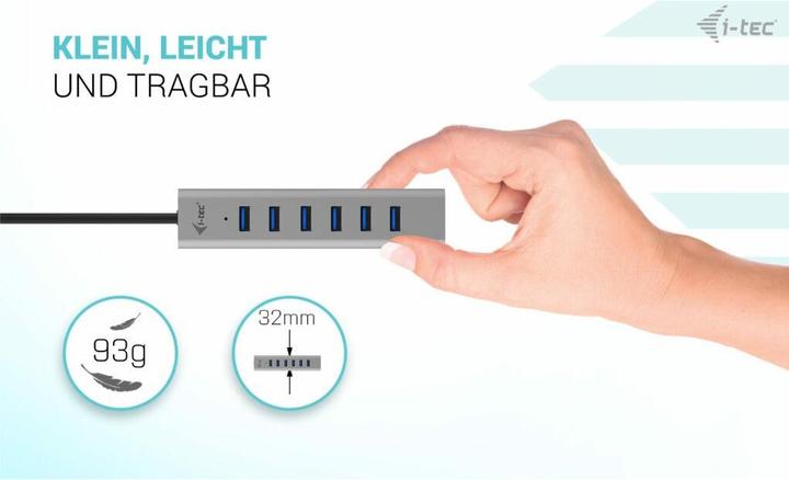Image du produit i-tec C31HUBMETAL703 (USB-C, USB-A, 7 Ports)