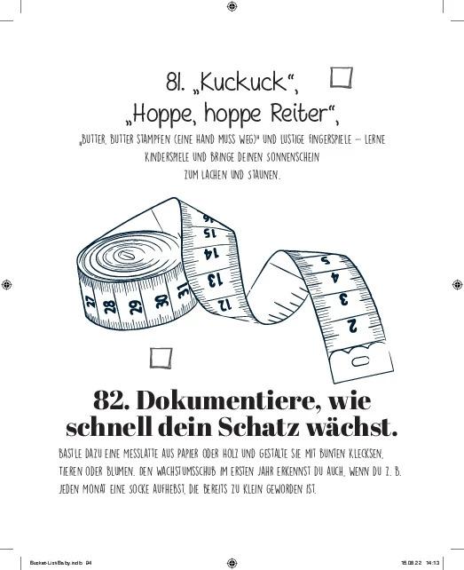 Produktbild Die Baby Bucket List (Deutsch, Stephanie Fischer, 2022)