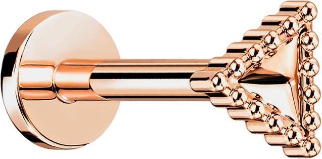 Star Piercing Micro Labret Innengewinde rosegold Dreieck mit Kugelrand (Chirurgenstahl 316L, Messing)