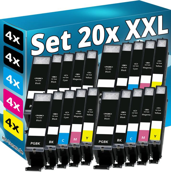 Produktbild Druckfuxx 20x XL TINTE PATRONEN mit CHIP für CANON PIXMA MG5650 MG5655 MG6650 MG