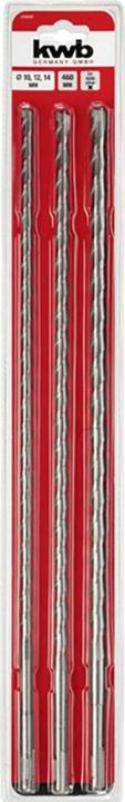 Actual product image kwb Hammer drill set SDS PLUS HAMMER DRILL SET, 3 Pcs. (10 mm, 12 mm, 14 mm)
