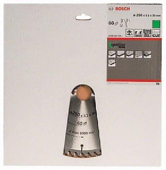 Immagine prodotto Bosch Professional Zubehör Lama circolare per legno PRO, 250 x 3,2 x 30 mm