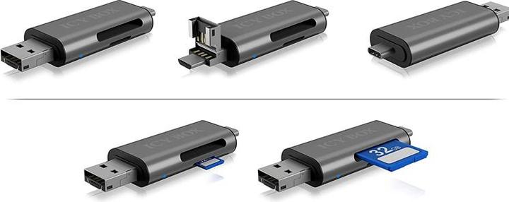 Image du produit Icy Box Ib-Cr200-C (USB, USB 2.0 Micro-B)