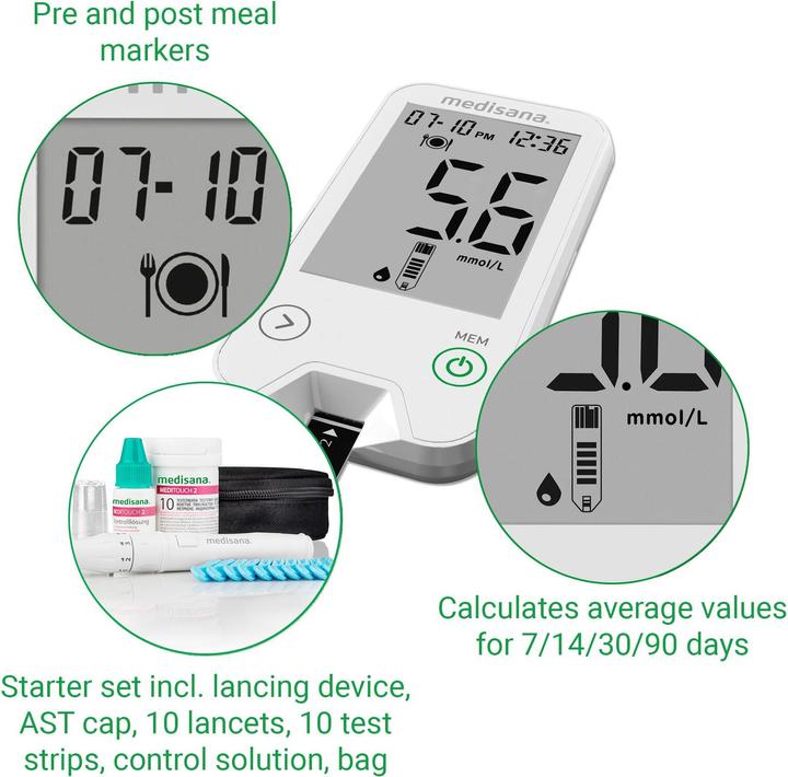 Image du produit Medisana MediTouch 2 mg/dL (Glucomètre)