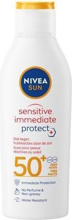 Image du produit NIVEA Lait solaire Sensitive Immediate Protect Spf 50+ 200ml (Lait solaire, SPF 50+, 200 ml)