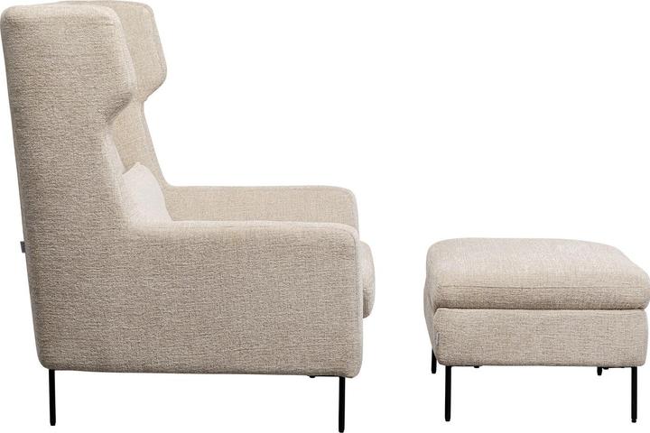 Produktbild Kare Design Sessel +Hocker Quinn High Beige