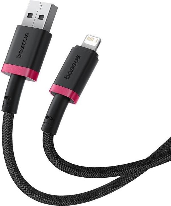 Actual product image Baseus Dura fast charging cable type A to IP 2.4A black red (1 m, USB 2.0)