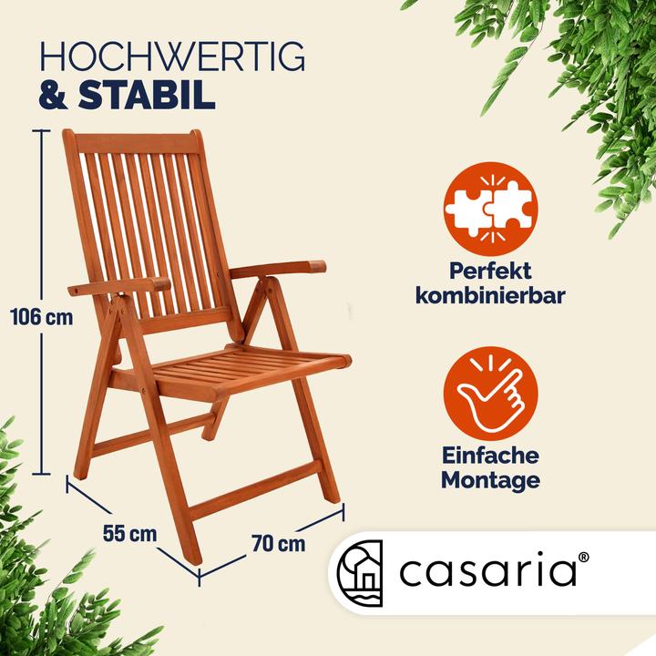 Produktbild Casaria Gartenstuhl Holz