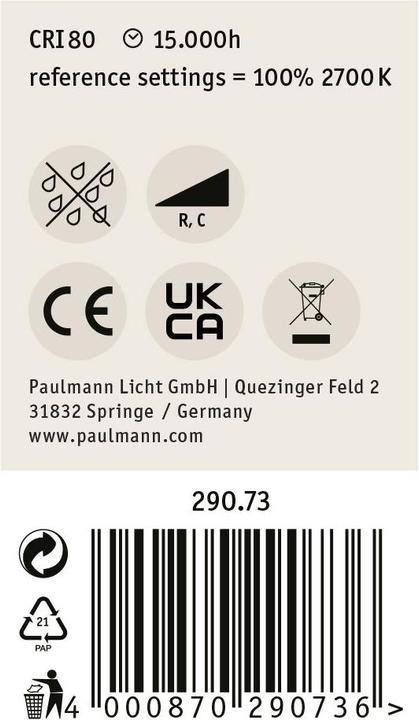 Productafbeelding Paulmann LED Draaddruppels (E14, 5.90 W, 806 lm, 1 x, D)