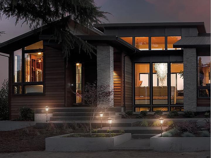 Produktbild Lunartec 2er-Set Solar-LED-Standlaterne mit Flammeneffekt (IP44)