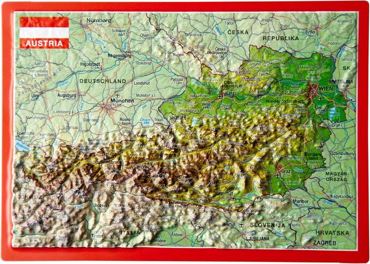Image du produit Carte postale 3D en relief Autriche
