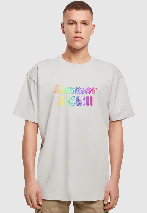 Actual product image Merchcode Summer And Chill Rainbow Heavy Oversized Tee - 117931 (4XL)