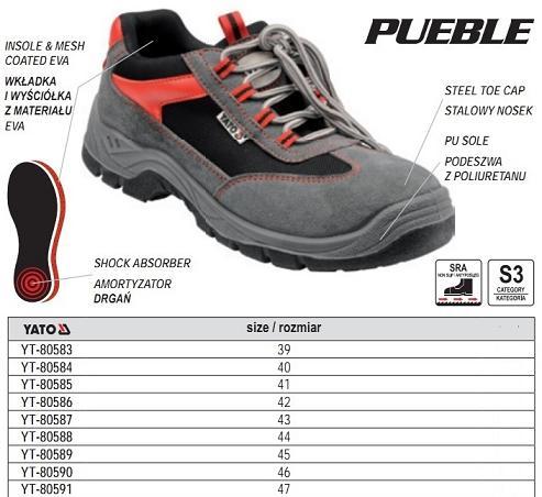 Actual product image Yato Lowcut Safety Shoes S3 S.41 Pueble (41)
