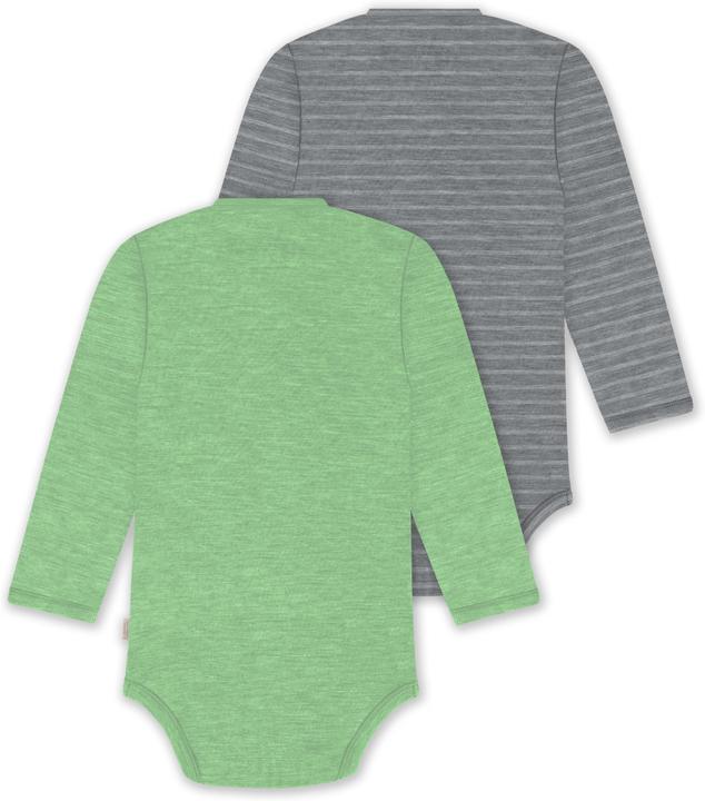 Image du produit Normani Lot de 2 Body bébé bio manches longues Body à langer en laine mérinos garçon et fille - 9353 (86)