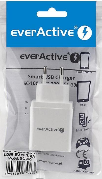 Actual product image Everactive SC-300 Charger (USB, white) (17 W)