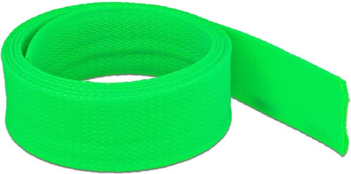 Produktbild Delock Geflechtschlauch dehnbar 2 m x 50 mm grün (Kabelschlauch, 200 cm)