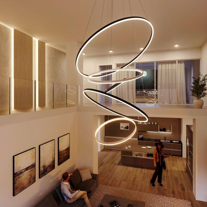 Produktbild s.luce Hängelampe Ring Gold Ø 100 | 120 | 150 | 120 | 100cm