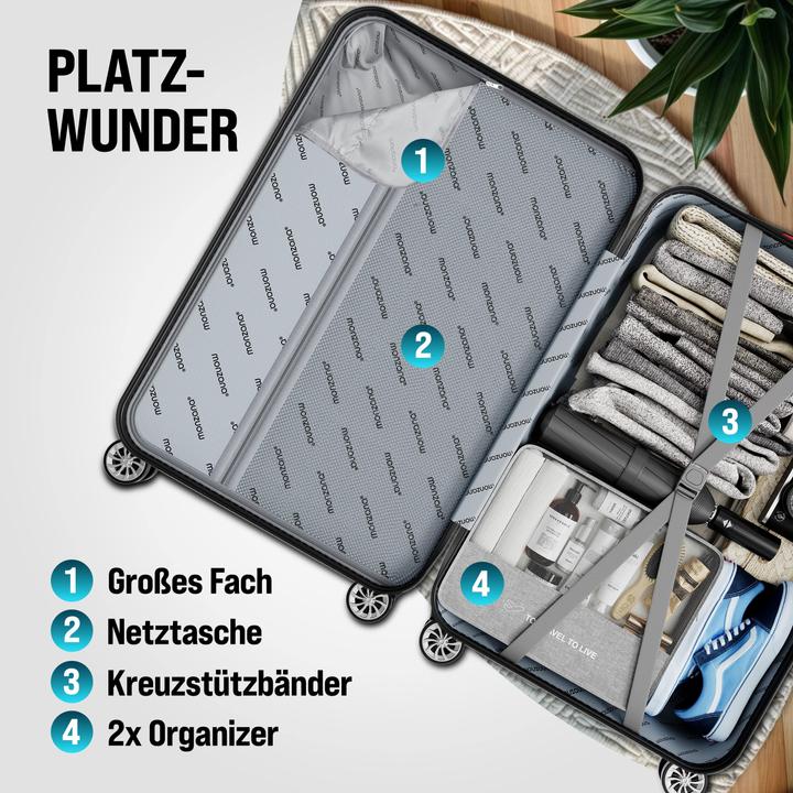 Immagine prodotto Monzana Custodia rigida con set di 4 accessori (M (50 - 90l))