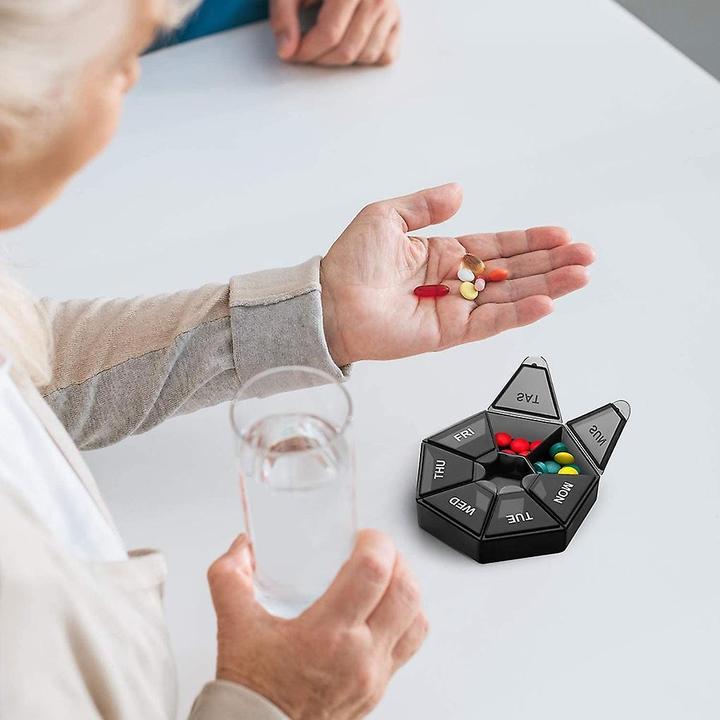 Actual product image Cbx Heptagon tablet box week - 7 days