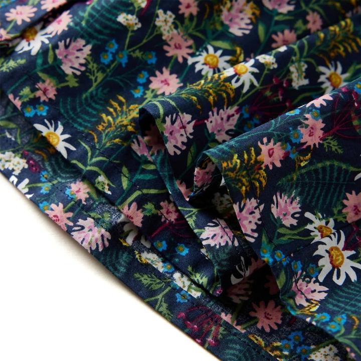 Produktbild VidaXL Kinderkleid mit Langen Ärmeln Dunkelblau 104,Material: 100 (104)
