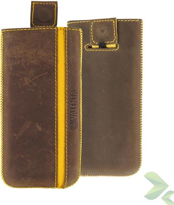 Produktbild Valenta Valencia Pocket Stripe Vintage Valentine – Redhead Samsung Galaxy S5, Sony Xperia Z und mehr (Braun) (Samsung Galaxy Ace, Nokia Lumia 1020, Sony Xperia M2, Nokia Lumia 930, Samsung Galaxy S5, Sony Xperia Z)