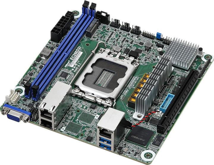 AsRock Mainboard EC266D2I mini-ITX Sockel 1700 DDR5-only Single (LGA 1700, Intel C266, Mini-ITX)
