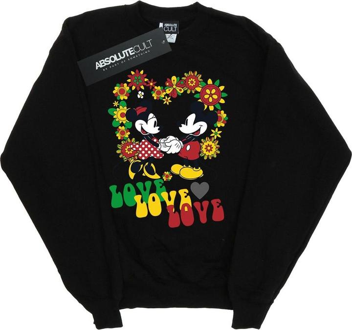 Disney Mickey And Minnie Mouse Hippie Love Sweatshirt Mädchen