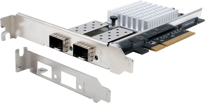 Produktbild Exsys PCI-E Karte Netzwerk SFP+ 2x 10 Gbit/s (Intel) (PCI-E x8)