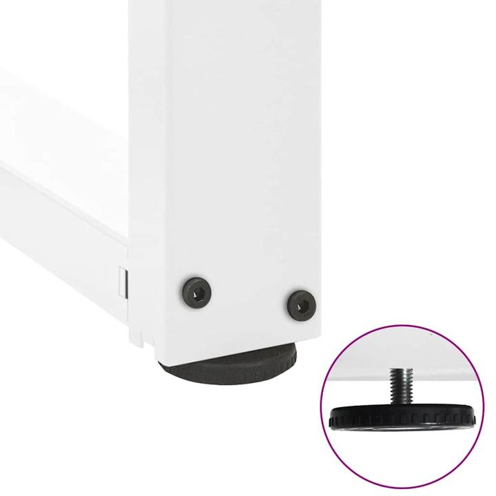 Actual product image VidaXL Coffee table legs T-shape 2 pcs. White 70x25x(30-31) cm Steel table leg