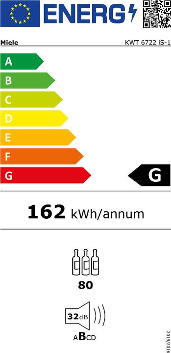 Label énergétique Miele KWT 6722 iS-1