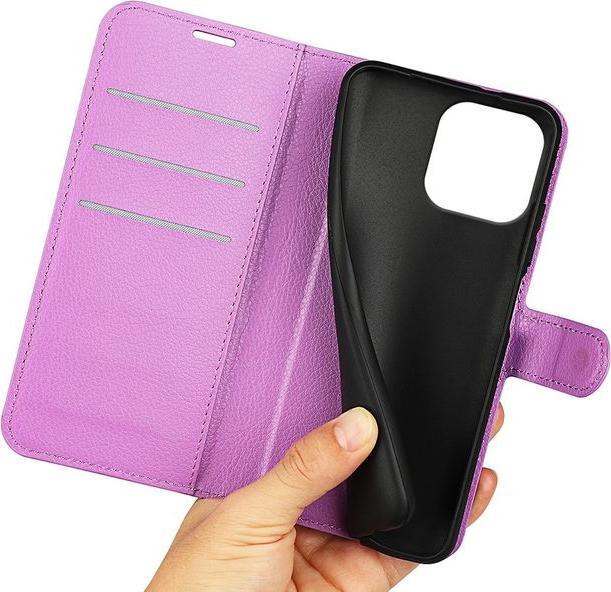 Produktbild MU Classic Litchi Leder Bookcover Series (Apple iPhone 16 Pro)