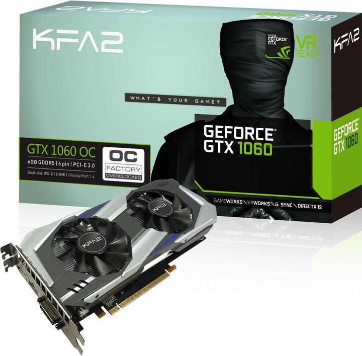 Image du produit KFA2 GeForce GTX 1060 OC (6 Go)