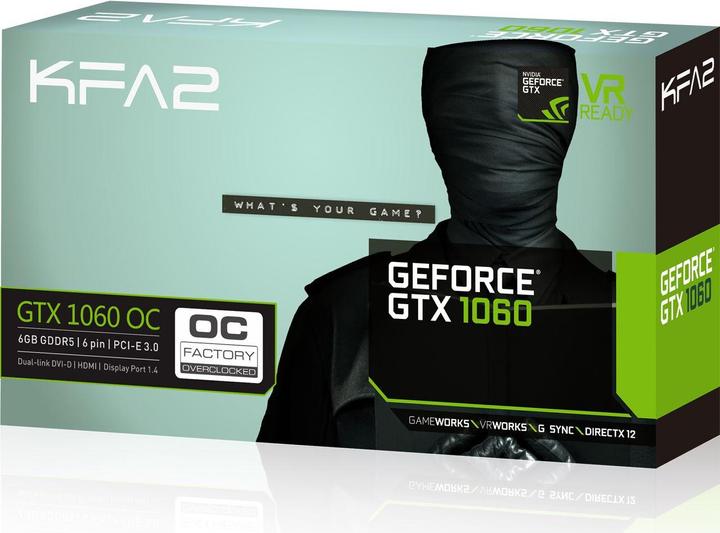 Image du produit KFA2 GeForce GTX 1060 OC (6 Go)