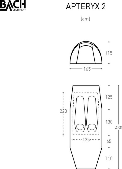Produktbild Bach Equipment Apteryx 2 (Tunnelzelt, 2.40 kg, 2 Personen)