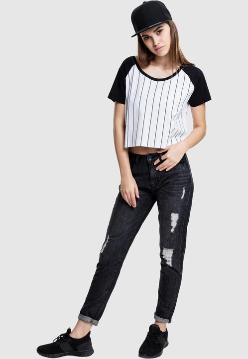 Actual product image Urban Classics Ladies Cropped Baseball Tee (M)