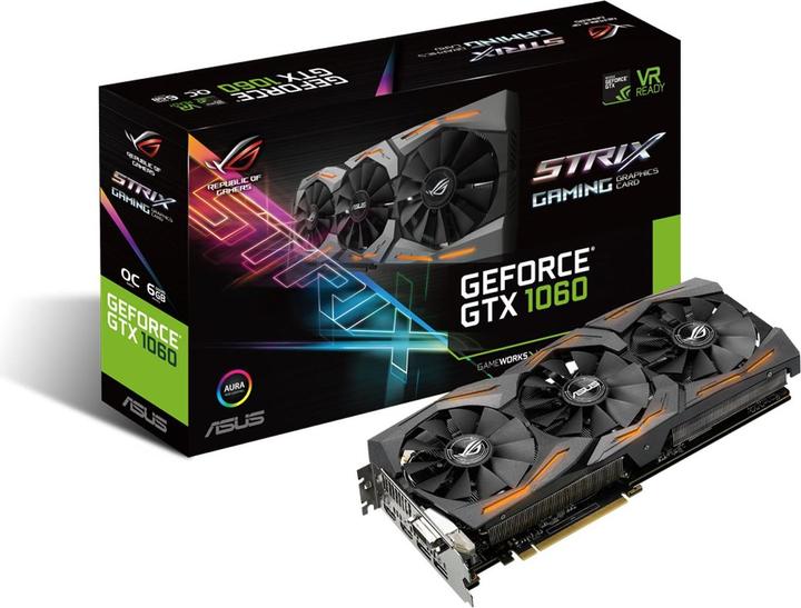 Produktbild ASUS ROG STRIX GeForce GTX 1060 6G GAMING (6 GB)