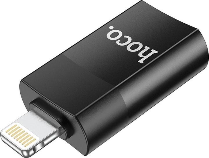 Produktbild Hoco - OTG Adapter (UA17) - Lightning to USB-A, Plug & Play - Black (USB-A, Lightning)